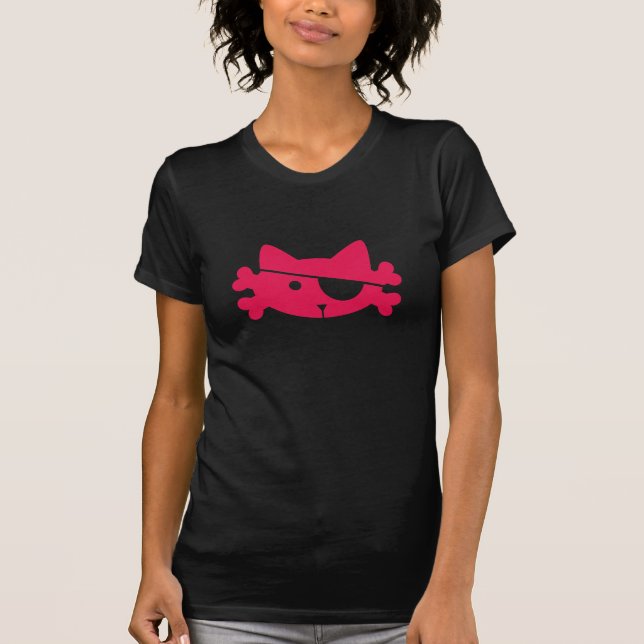 Gato Pirata Rosa - Camiseta (Frente)