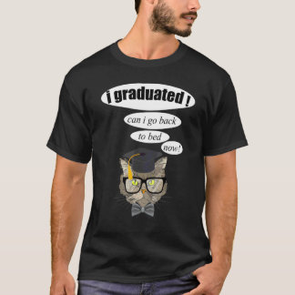 Gato Posso Voltar Para a Cama Fuuny Camiseta de Gr