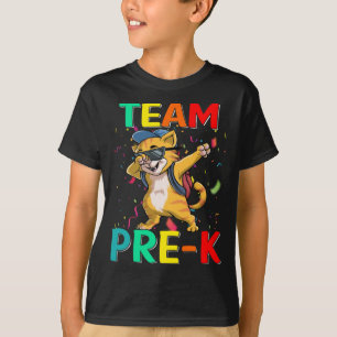 Gato Pré-K Da Equipe De Volta À Camisa De T Da E