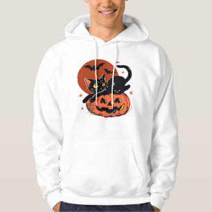 Gato Preto, Camiseta Clássica de Halloween Nostálg