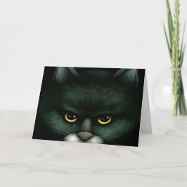 Gato Preto - Cartão de Halloween