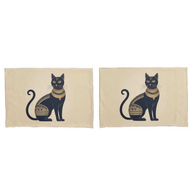 Gato Preto Creme Inspirado no Egito (Frente - conjunto)