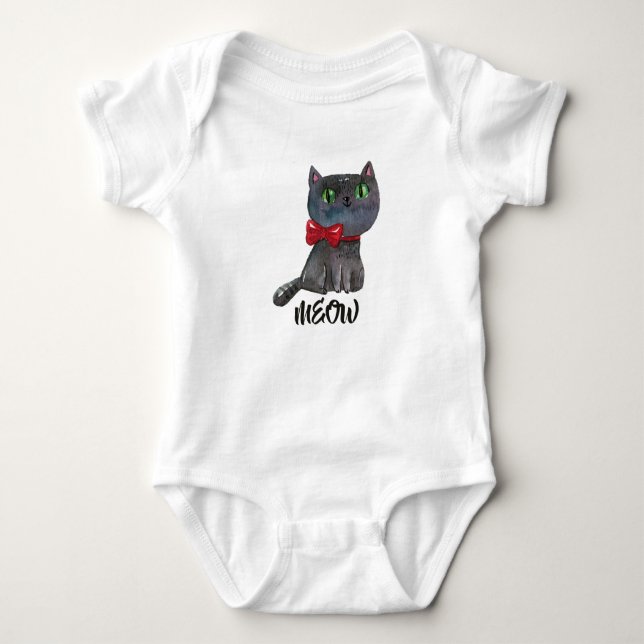 Gato Preto de Halloween Bonito | Camiseta (Frente)