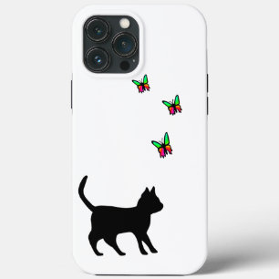 Gato preto e borboleta