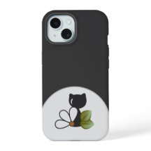 Gato Preto Fofo e flor – Personalizado
