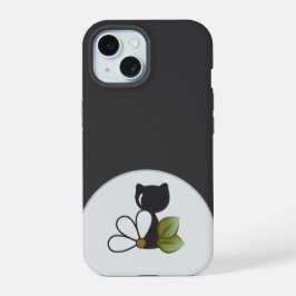 Gato Preto Fofo e flor – Personalizado