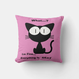 Gato Preto, Gato Fofo, Padrão de Gato, Almofada Mo