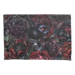 Gato Preto Gótico & Flores Sombrias