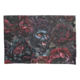 Gato Preto Gótico & Flores Sombrias
