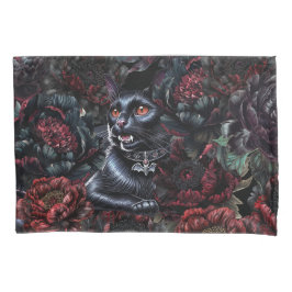 Gato Preto Gótico & Flores Sombrias