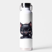 Gato Preto Kawaii Adorável