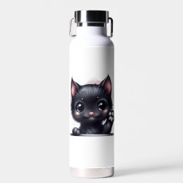 Gato Preto Kawaii Adorável