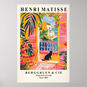 Gato Preto Matisse Impressão Artística Praia Rosa