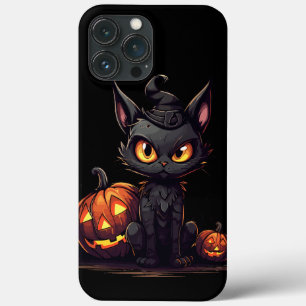 Gato Preto no Mala iPhone/iPad do Chapéu da Bruxa