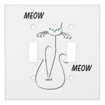 Gato Preto Slinky Meow Meow Texto Personalizado Ol