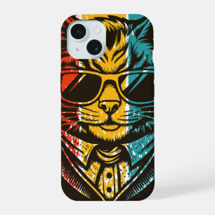 Gato Retro Legal com Óculos de Sol