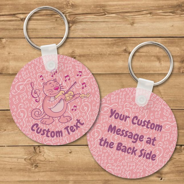 Gato Rosa com Chaveiro de Violino (Criador carregado)