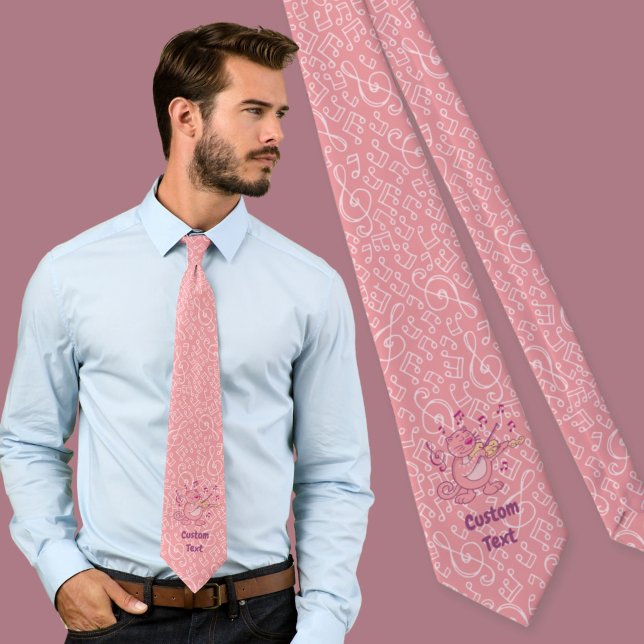 Gato Rosa com Gravata de Pescoço Violino (Criador carregado)