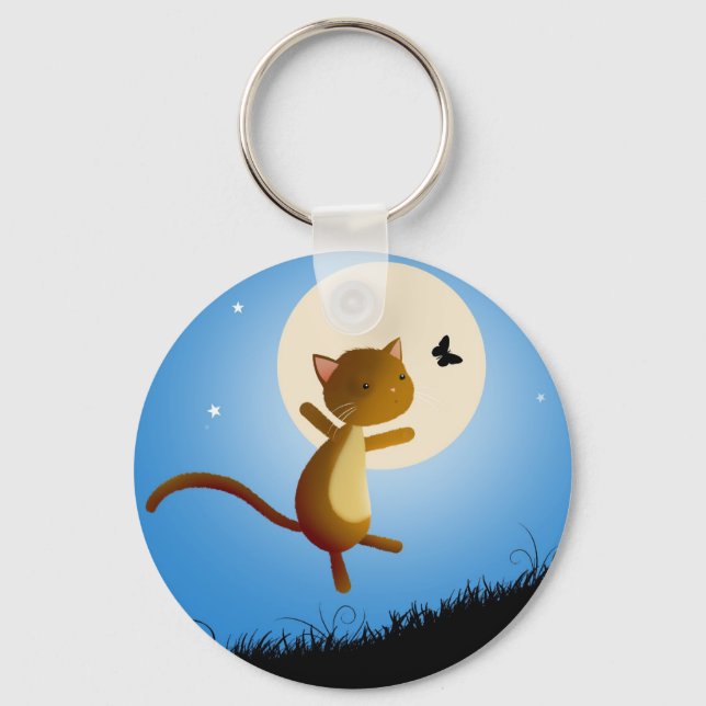 gato segue seus sonhos - chaveiro (Frente)