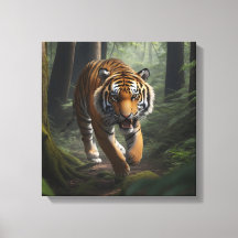 Gato Selvagem na Floresta Dourada Canvas