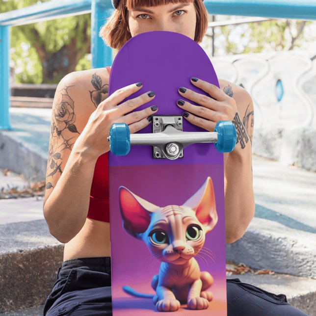 Gato sem pêlos esfinge gatinho Skateboard Deck (Criador carregado)
