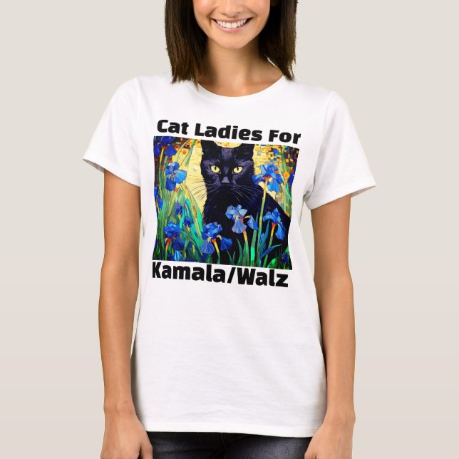 Gato Senhoras Para Camala Cat T-Shirt (Frente)