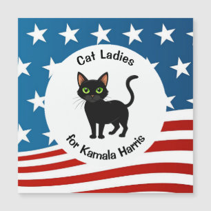 Gato-Senhoras pelo Cartão Magnético Kamala Design