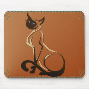Gato Siamese bonito de assento Mousepad