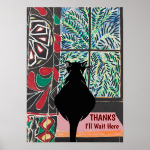 Gato sob a janela, após Poster Matisse