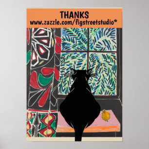 Gato sob a janela, após Poster Matisse