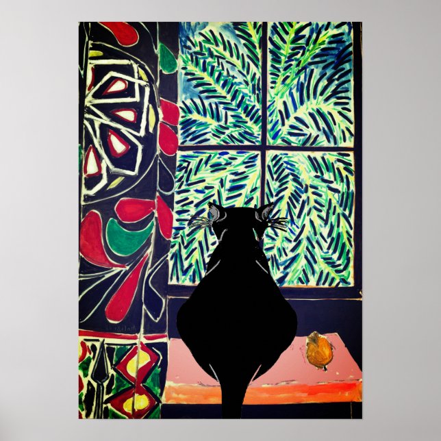 Gato sob a janela, após Poster Matisse (Frente)