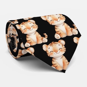 Gato Sorridente Engraçado Gravata Preta