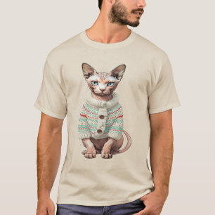 Gato Sphynx em Suéter de Inverno Aconchegante - Pr