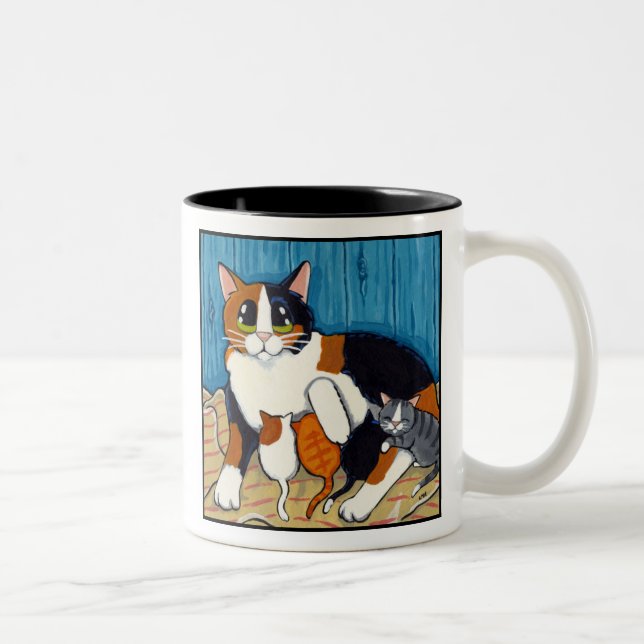 Gato substituto da mãe | e caneca da arte dos (Direita)