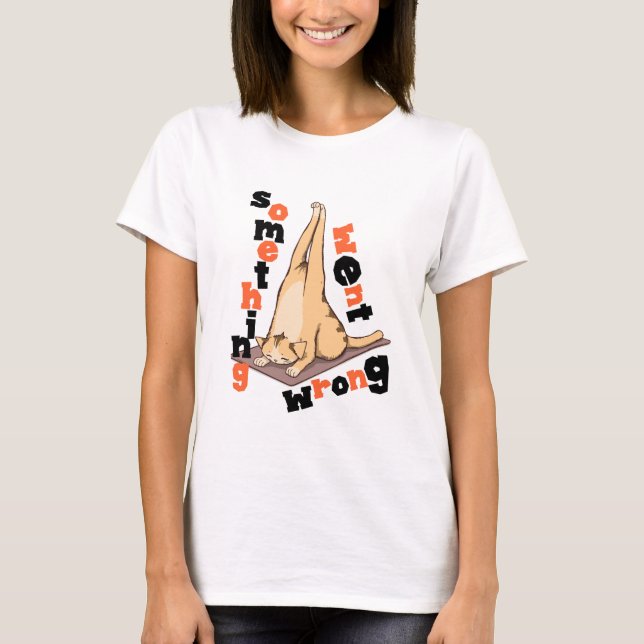 Gato T-shirt Yoga (Frente)