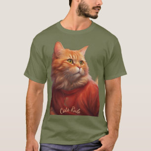 Gato Tabby Laranja vestindo camisa diz Gatos Reina
