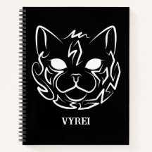 Gato Tribal Negro e Branco