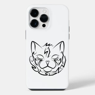 Gato Tribal Preto e Branco