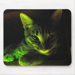 Gato verde Mousepad