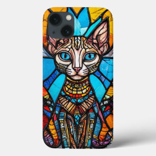 Gato Vitral Arco-íris Design Estético Único
