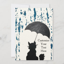 Gato Whimsical Na Chuva