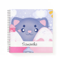 Gato Whimsso e Montanhas de Inverno com Sol Gelado