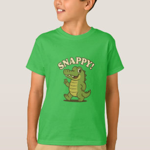 Gator sorridente - Kids Diversão Cartoon T-Shirt