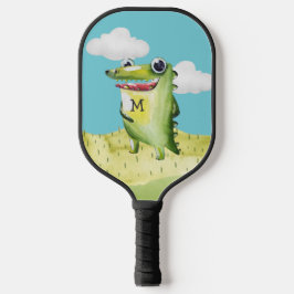 Gator Whimsical Sorridente com seu Monograma Inici