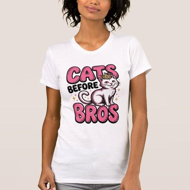 Gatos Antes de Camisas de Irmãos com Coroa de Gato (Frente)