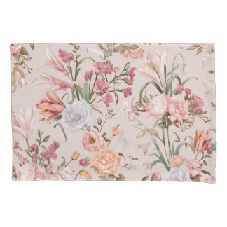 Gatos Brancos Rosas Cor-de-Rosa Floral