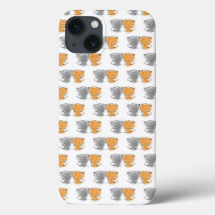 Gatos Caprichosos Adoráveis Laranja e Cinza