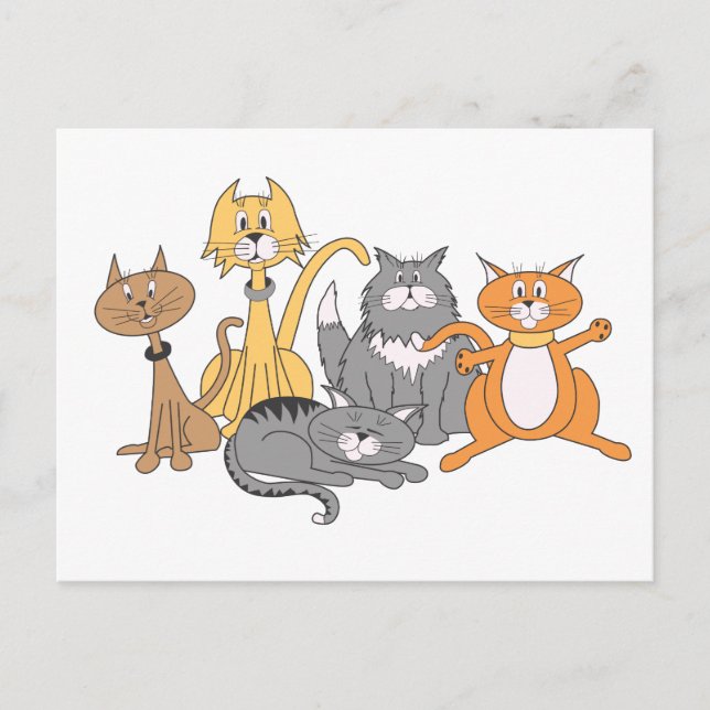 Gatos! Cartão Postal (Frente)