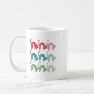 Gatos Coloridos Xícara de Café Design