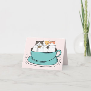 Gatos de café juntando notas